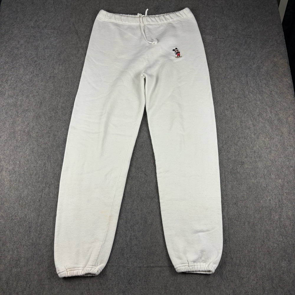 Vintage 80s Disney Mickey Mouse Sweatpants Embroidered Logo Men's Large Joggers